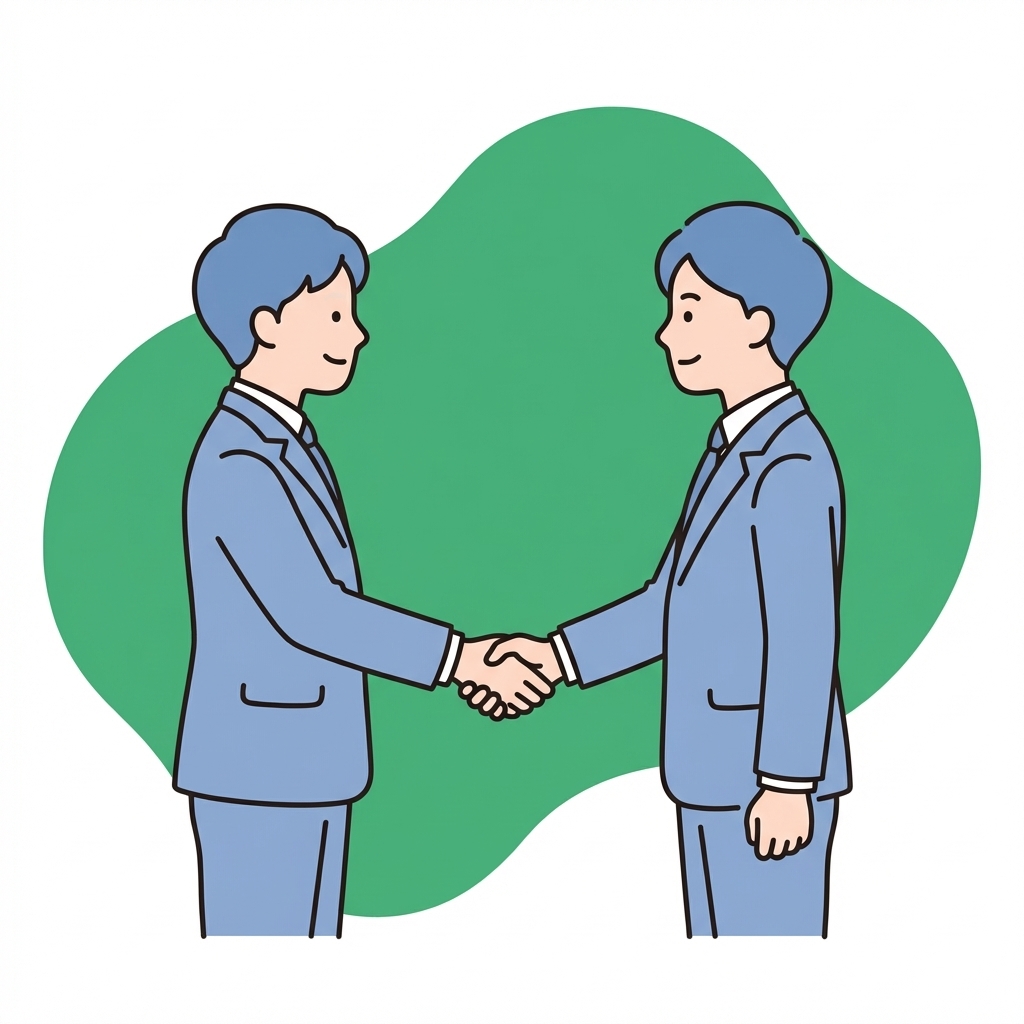 成功報酬型サポートのイメージ（握手）